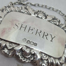 Vintage Silver 'Sherry' Decanter Label