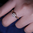 Vintage 1997 London 18ct Gold Diamond Cluster Ring Size N1/2