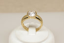 A Bold Silver Gilt & CZ Ring