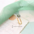 18ct Green Diamond 1.06ct Halo Cluster Ring
