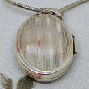Vintage Silver & Pink Locket & Chain