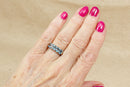 Silver & 5 Stone Blue Topaz Ring