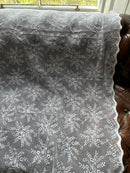 Stunning Laura Ashley period design White cotton Curtain Panelling 60”wide per metre