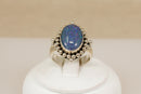 Beautiful Silver & Blue Opal Designer Statement Ring by Suarti