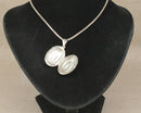 Elegant Sterling Silver Oval Locket & 16½-Inch Silver Rope Chain