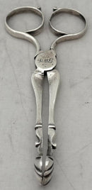 George II Pair of Silver Tea Tongs. London circa 1740, Jeremiah Lee.