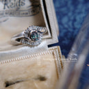 Platinum Pt900 Alexandrite Baguette Cut Diamond Crossover Ring With GIA Certificate Size L