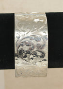 Outstanding Vintage Sterling Silver Hinged Cuff Bangle – Bracealon Ltd, Birmingham 1976