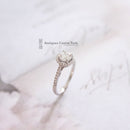 18ct White Diamond Halo Cluster Ring 0.64ct