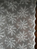 Stunning Laura Ashley period design White cotton Curtain Panelling 60”wide per metre