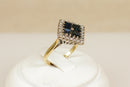 18ct Gold Sapphire & Diamond Cluster Ring