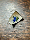 Modern Mid Century Norwegian Sterling Silver Ivar T Holth Enamel Flower Brooch