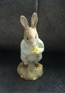 Royal Albert Peter Rabbit figure. Royal Albert Beatrix Potter figurine. Royal Albert Peter with daffodils figure