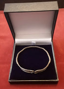 A Viking Ladies Soild Silver , Barley Sugar Twist Style Bracelet.