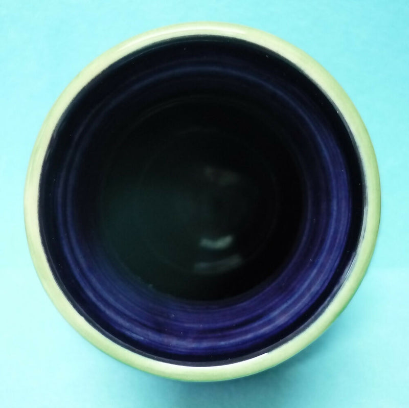 A Large Moorcroft Vase (Height 6.1inch). Indigo Pattern by Emma Bossons.