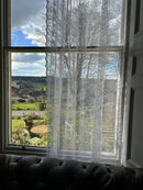 Stunning Laura Ashley period design White cotton Curtain Panelling 60”wide per metre