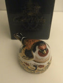 Royal Crown Derby Paperweight Goldfinch on a nest with gold stopper Original Box