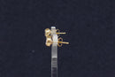 Charming 9ct Gold & Clear Quartz Stud Earrings