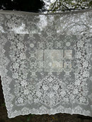 Victorianna classic period design cotton lace Pure white colour panel readymade 58"/52” cotton