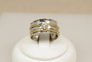 Silver & Crystal Spinner Ring