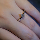 18ct White Gold Fancy Cut Heart Shape Diamond (0.42ct) Solitaire Ring Size Q