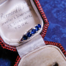 18ct White Gold Sapphire & Diamond-set Claws Ring Size L