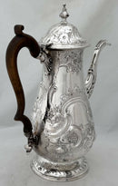 Georgian, George III, Silver Coffee Pot. London 1802 William Hall. 23.4 troy ounces.