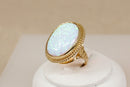 Stunning Large 9ct Gold Oval Opal Ring – Sheffield 2011