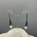 Art Deco Silver and pearl earrings