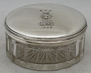 William IV Silver and Cut Glass Circular Box. London 1834. 1.2 troy ounces.