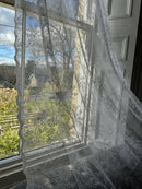 Stunning Laura Ashley period design White cotton Curtain Panelling 60”wide per metre
