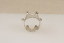 Charming Sterling Silver Crown Ring