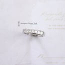 Platinum Princess Cut Diamond 0.65ct Half Eternity Ring