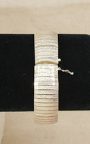 Stylish Italian Silver Flexible Bangle – Secure Clasp & Safety Clip, Stamped 925 & ITALY