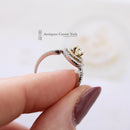 18ct White Gold Fancy Yellow & White Diamond Cluster