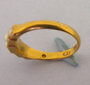 Victorian 15ct Gold 5 Stone Pearl Ring Birmingham 1891 Boxed
