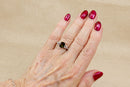 Blingy Silver Green Amethyst & White Topaz Ring