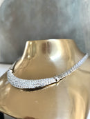 Vintage Christian Dior Silver Plated Rhinestone Necklace