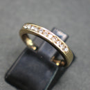 9ct gold 11 stone diamond half eternity ring