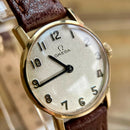 Omega 9ct Gold Ladies watch | 1972 | Rare 25mm Dial | Full Arabic Numeral Dial