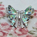 Sterling Silver & Abalone Shell Butterfly Brooch