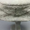 Silver and CZ cat & moon pendant