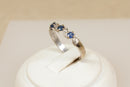 18ct White Gold Sapphire & Diamond Ring