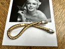 Vintage Grosse (Dior Designer) Gold Plate Rope Style Brooch with Baguettes
