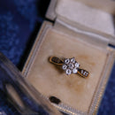 Vintage 1997 London 18ct Gold Diamond Cluster Ring Size N1/2