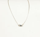 Silver Labradorite & Peridot Pendant & Chain