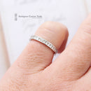 Platinum Princess Cut Diamond 0.90ct Full Eternity Ring
