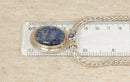 Imposing Sterling Silver & Blue Flash Labradorite Pendant with Rope Chain – Suarti Style