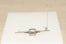 Edwardian Silver & Rock Crystal Bar Brooch