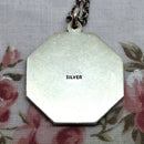 Vintage Sterling Silver Octagonal St. Christopher on 24" Silver Chain